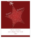 Vertical Big Rectangle Star with String Christmas Labels
